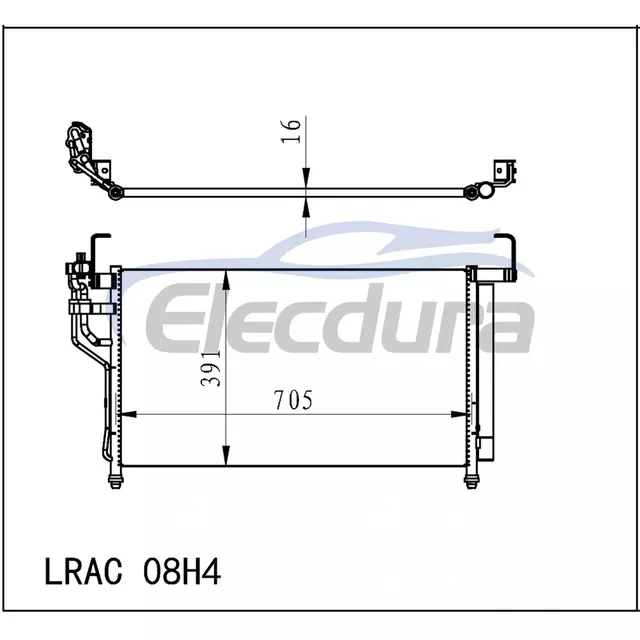 Конденсатор 97606-4H200 Hyundai H-1 2007+ 2.5TD/2.4GA/C