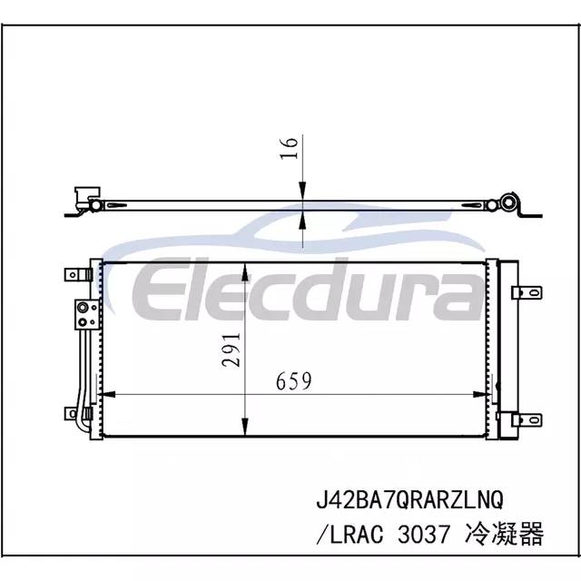 J428105010BA Chery Tiggo 4 2017+ Συναρμολόγηση συμπυκνωτή A/C