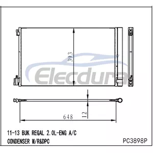 13241737 Conjunto de condensador de aire acondicionado Buick Regal 2011-2013