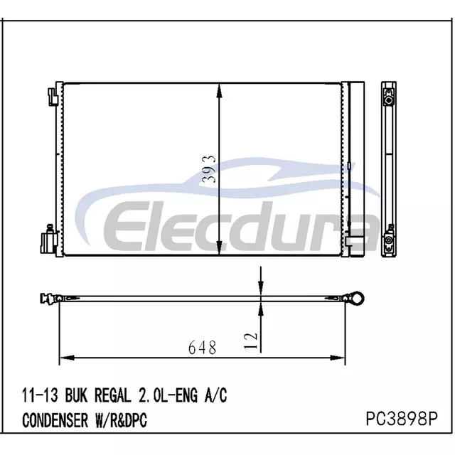 13241737 Buick Regal 2011-2013 Συναρμολόγηση συμπυκνωτή A/C
