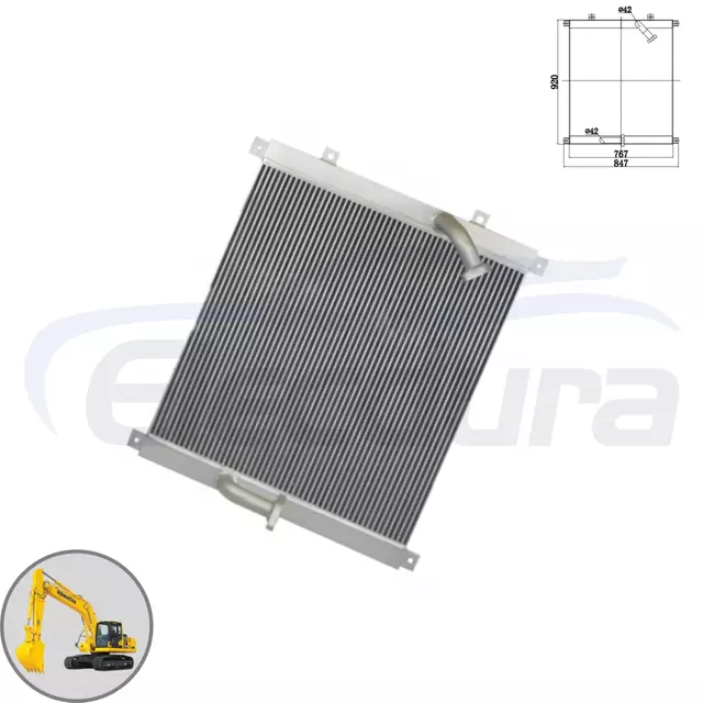Chladič hydraulick&eacute;ho oleje 206-03-51121 847x920 mm velkoobchodn&iacute; dodavatel pro n&aacute;hradn&iacute; d&iacute;ly Komatsu PC200-5 PC220-5 pro hromadnou objedn&aacute;vku