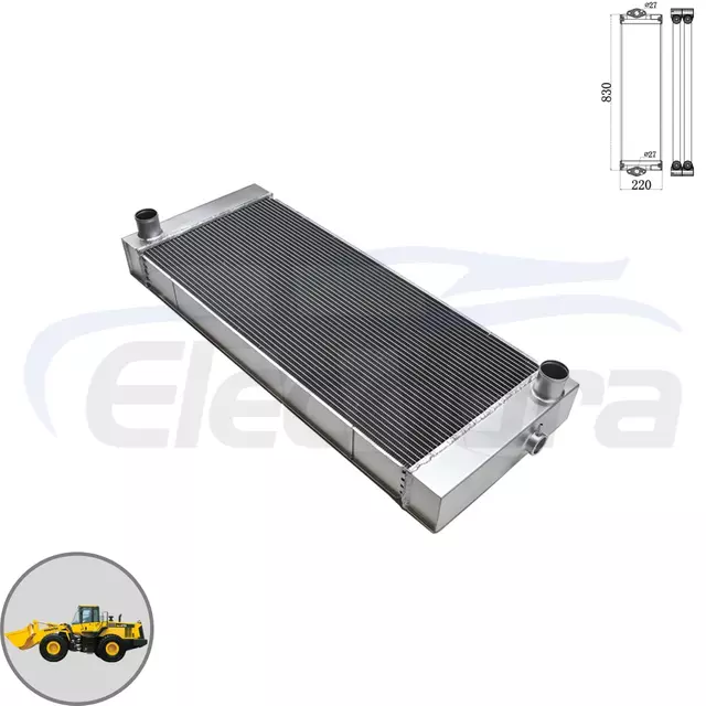 Vollst&auml;ndiger Hydraulik&ouml;lk&uuml;hler 423-03-44030, passend f&uuml;r Komatsu WA470-6. Robuste Aluminiumkonstruktion, erh&auml;ltlich f&uuml;r den Gro&szlig;handel mit gro&szlig;en Mengen