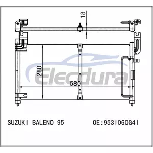 9531060G41 Suzuki Baleno 1995+ aircocondensor