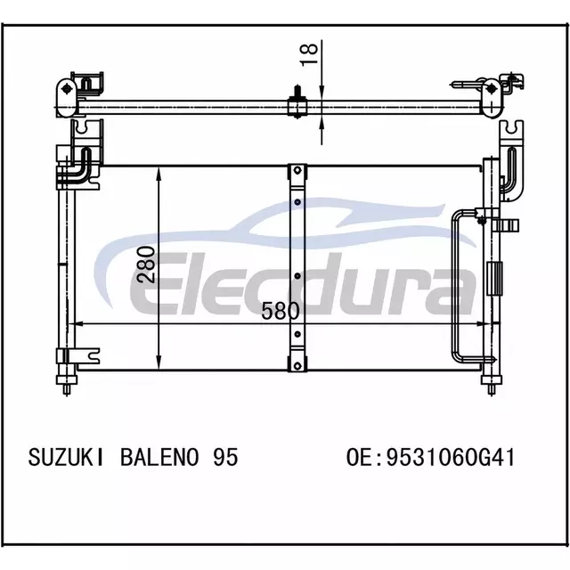 9531060G41 Suzuki Baleno 1995+ Kondensor AC