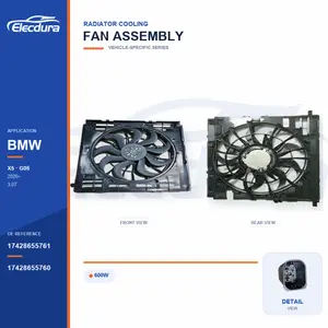 Вентилятор охлаждения радиатора в сборе для BMW G05 600W 17428655761 Массовая поставка