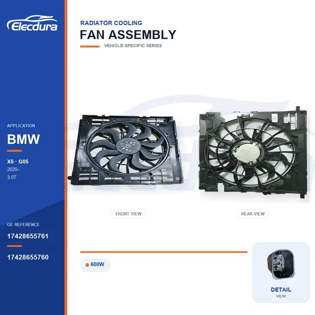 { BMW G05 600W 17428655761 Toplu Tedarik i&ccedil;in Radyat&ouml;r soğutma fanı grubu