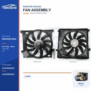 Συγκρότημα ανεμιστήρα ψυγείου για Mercedes-Benz W163 850W A1635000293 Μαζική προμήθεια