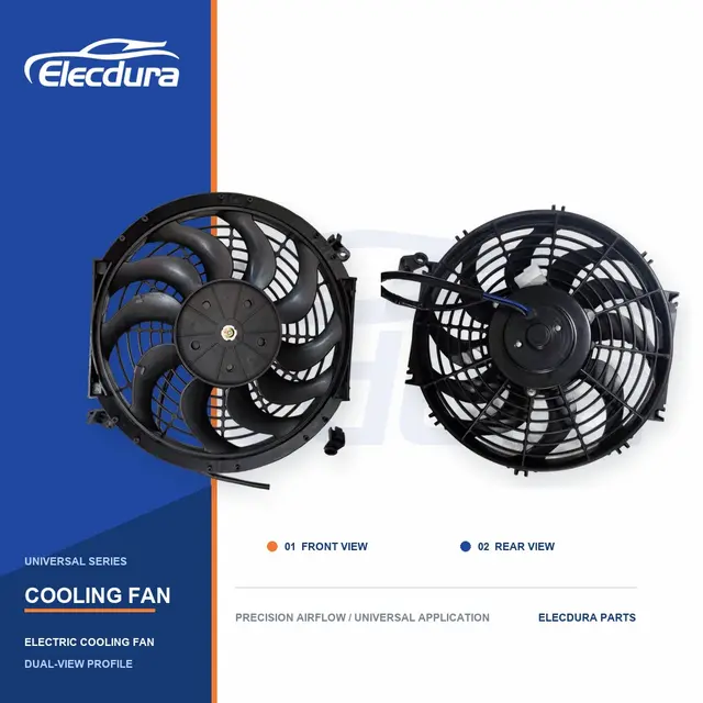 Universel Ventilateur de refroidissement de radiateur Lame incurv&eacute;e de 12 pouces 220W en gros