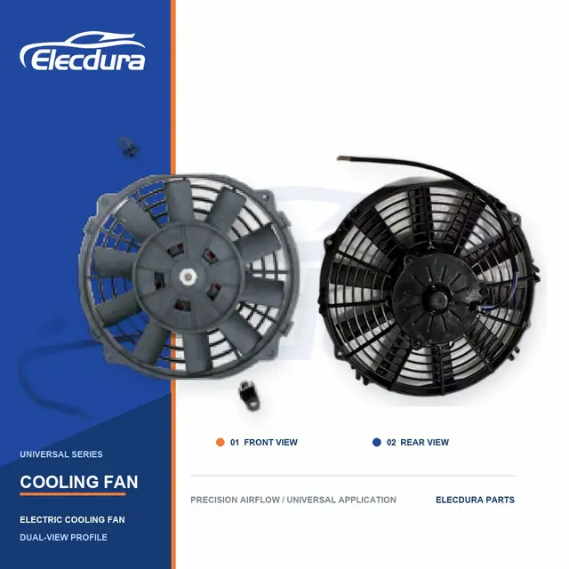 Universel Ventilateur de refroidissement de radiateur lame droite de 7 pouces 80W vente en gros
