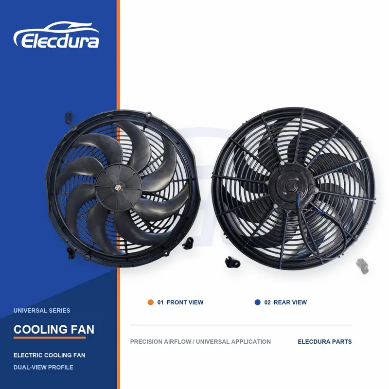 Universeel Radiateurkoelventilator 16 inch dik gebogen mes 120W groothandel