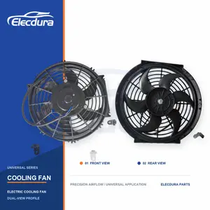 Universal Ventilador de refrigeraci&oacute;n del radiador hoja curva de 10 pulgadas 160W