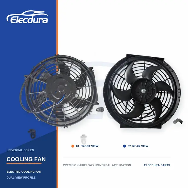 Universeel Radiateurkoelventilator 10 inch gebogen mes 160W groothandel