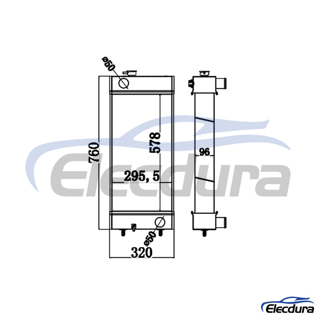 298-1226 Caterpillar E307D vodn&iacute; n&aacute;drž Chladič j&aacute;dro
