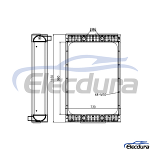 11192942 Volvo A35D A40D คูลลิ่ง หม้อน้ำ