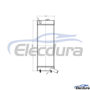 22U-03-28410 ถังเก็บน้ำ Komatsu PC228-3 หม้อน้ำ