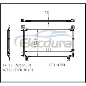 8846053080 Lexus Is250 2014-2015 Skraplacz klimatyzacji