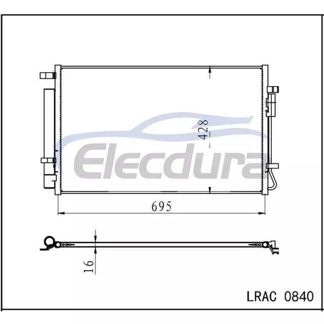 97606N9610 Kia Sportage V NQ5 2021+ Ansamblu condensator A/C miez de 16 mm