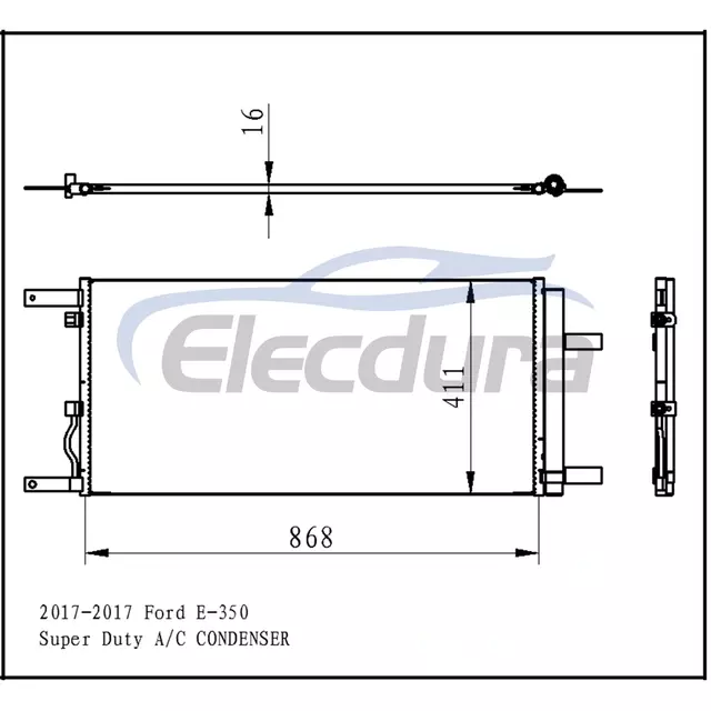 HC3Z19712A Zesp&oacute;ł skraplacza klimatyzacji Ford E-350 Super Duty 2017+