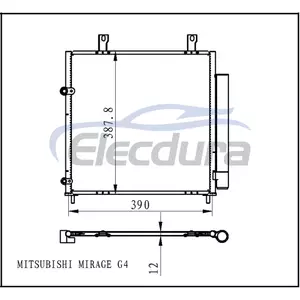7812A339 Mitsubishi Mirage 2017-2018 Συναρμολόγηση συμπυκνωτή A/C
