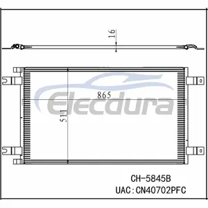 2433657 Kenworth C500 2008-2010 Condensador de A/C