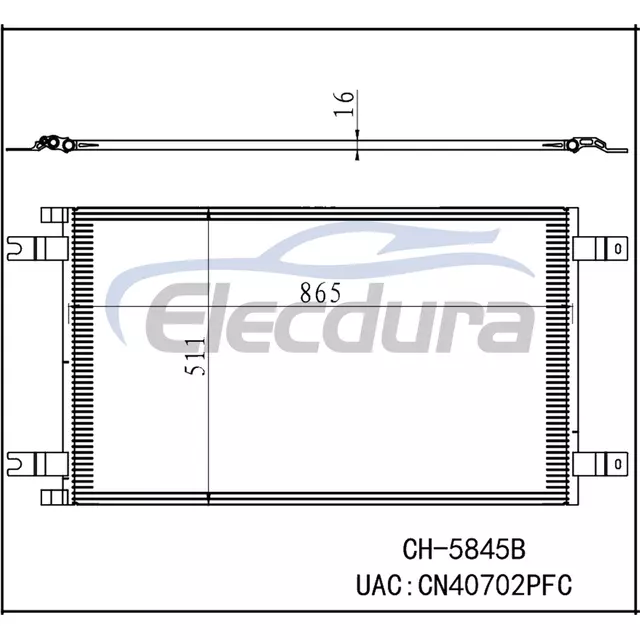 2433657 Kenworth C500 2008-2010 A/C kondensator