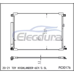 884A00E010 Toyota Highlander 2020-2022 Конденсатор кондиционера