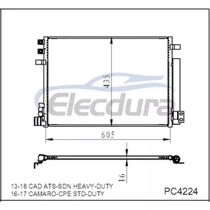 22966151 Cadillac ATS 2013-2019 Condensador A/C