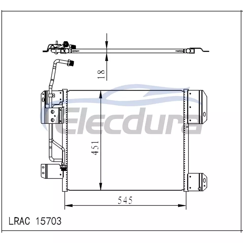 A9405000254 เมอร์เซเดส-เบนซ์ Axor 2001+ คอนเดนเซอร์เครื่องปรับอากาศ
