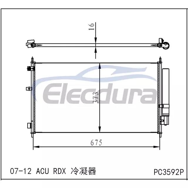 80110STKA01 Honda Acu Rdx 2007–2012 A/C-Kondensator