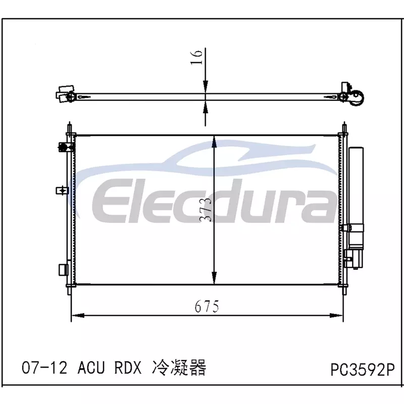 80110STKA01 Condenseur de climatisation Honda Acu Rdx 2007-2012