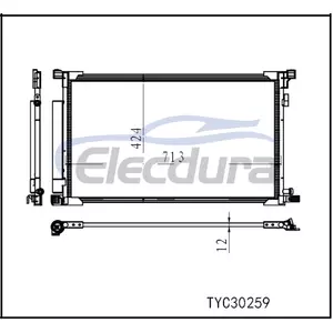 884A0-0R040 Toyota Crown 2023+ aircocondensoreenheid