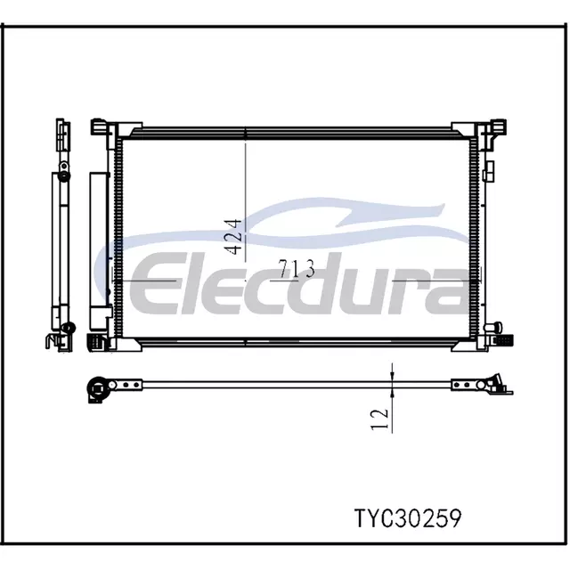 884A0-0R040 Toyota Crown 2023+ Конденсатор кондиціонера в зборі