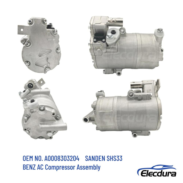Mercedes-Benz EQC N293 i&ccedil;in A0008303204 elektrikli AC kompres&ouml;r 350V SHS33. Elecdura Toptan tedarik.
