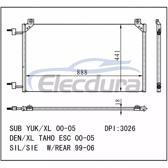25967386 Kondensor AC Chevrolet Yuk 2000-2005