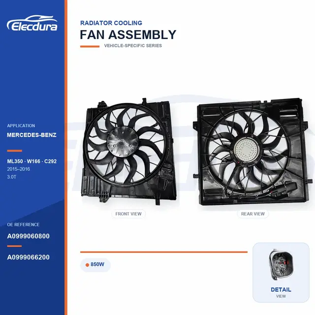 Sestava ventil&aacute;toru chladiče pro Mercedes-Benz W166 / C292 850W A0999060800 hromadn&eacute; nap&aacute;jen&iacute;