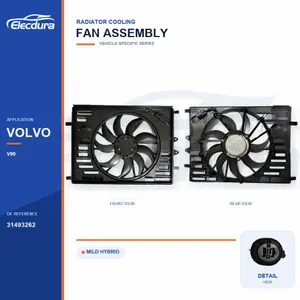 Ensemble ventilateur de refroidissement de radiateur pour Volvo V90 / XC60 31493262 Alimentation en vrac