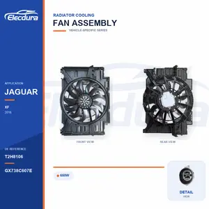 Ensemble ventilateur de refroidissement de radiateur pour Jaguar XF 650W T2H8106, approvisionnement en vrac