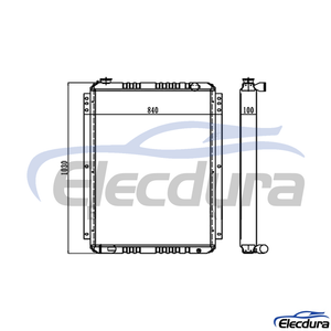 4286102 Hitachi EX220-2 Rezervor de apă Radiator Miez