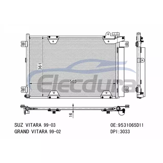 9531065D11 Suzuki Vitara 1999-2003 A/C kondenz&aacute;tor