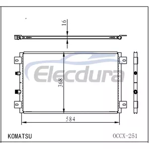 164-0588 Condensador de aire acondicionado Caterpillar 312C