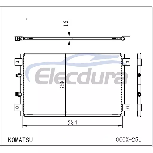 164-0588 Condensador de aire acondicionado Caterpillar 312C