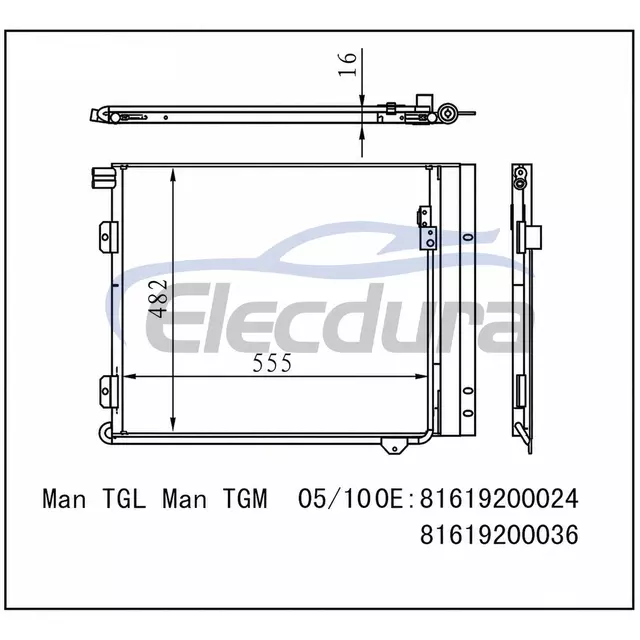 81619200024 Condensador A/C MAN TGL 2005-actualidad