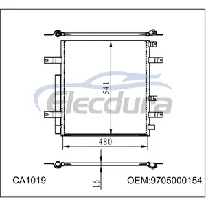 9705000154 Mercedes-Benz Atego 2005+ Condensator A/C