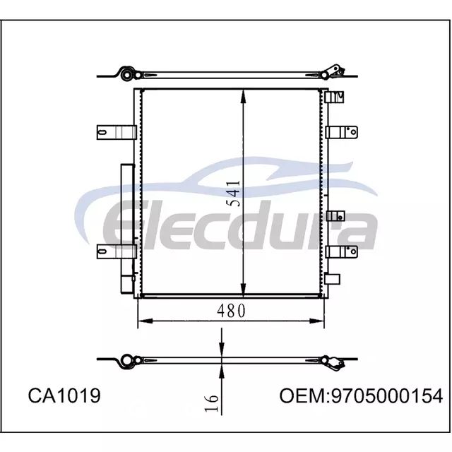 9705000154 Mercedes-Benz Atego 2005+ Condenseur de climatisation