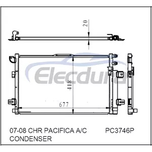 68002779AA Chevrolet Chr Pacifica 2007-2008 Condensator A/C