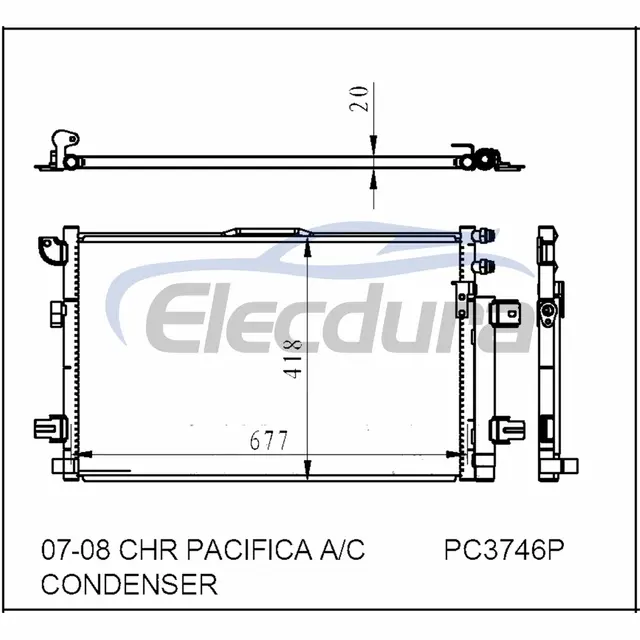 68002779AA Chevrolet Chr Pacifica 2007-2008 airco condensor