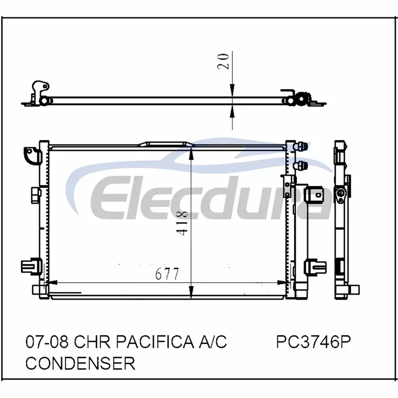 68002779AA Chevrolet Chr Pacifica 2007-2008 A/C-condensor