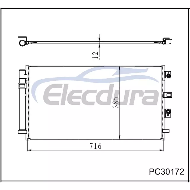 LX6Z19712B Ford Escape 2020-2022 Гибридный конденсатор кондиционера