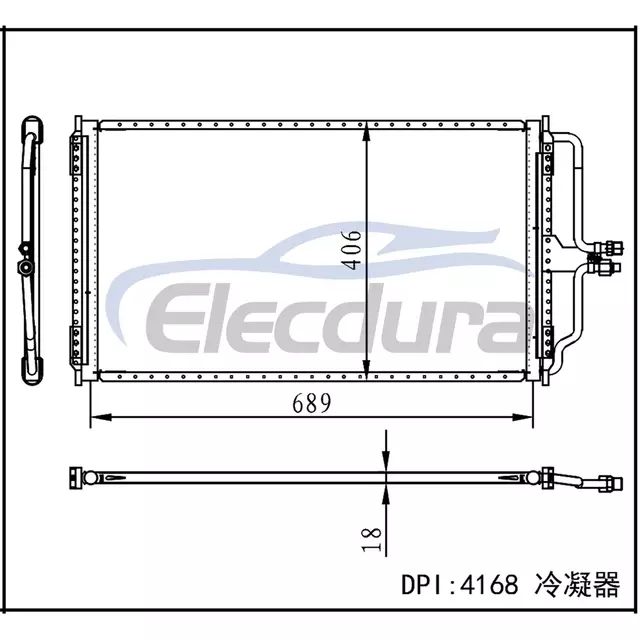 3059855 Chevrolet C1500 1988-1990 Klima Kondenser Grubu 18mm &Ccedil;ekirdek