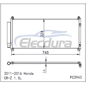 80110TM8A01 Honda Da Insight 2010-2013 1.3LA/C kondenz&aacute;tor